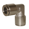 Push in fitting nickel plated brass elbow union metric